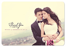 Wedding Thank You Magnet - Circle Date